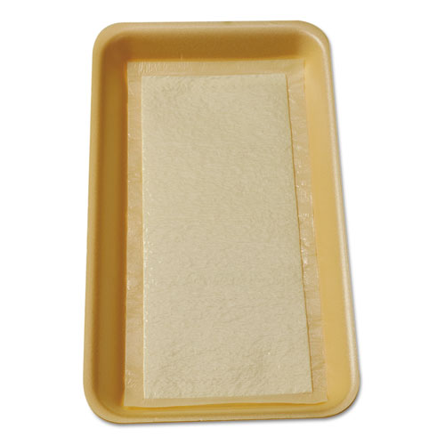 Meat Tray Pads, 6w X 4 1-2d, White-yellow, 1000-carton