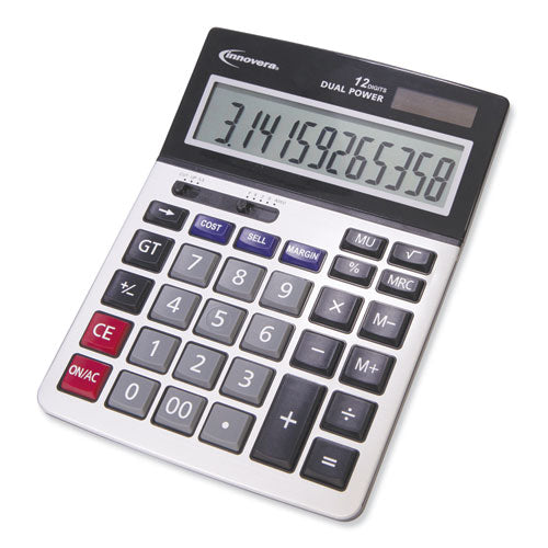 15968 Profit Analyzer Calculator, Dual Power, 12-digit Lcd Display