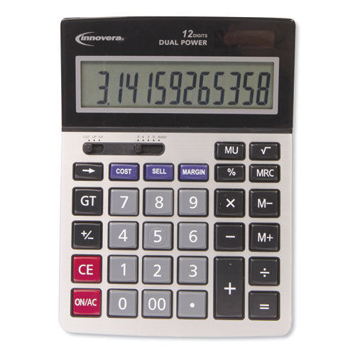 15968 Profit Analyzer Calculator, Dual Power, 12-digit Lcd Display