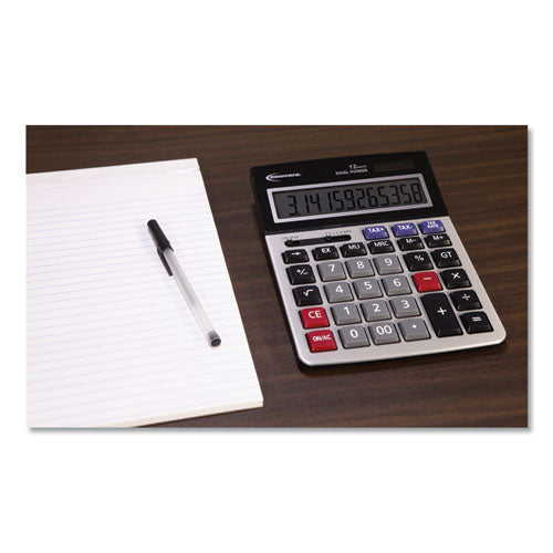 15975 Large Display Calculator, Dual Power, 12-digit Lcd Display