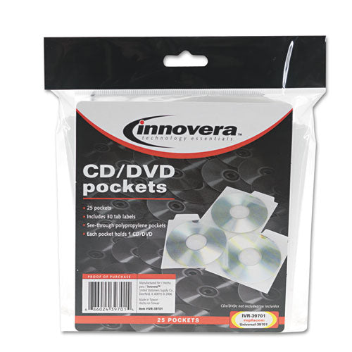 Cd-dvd Pockets, 25-pack