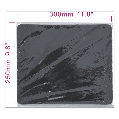 Large Mouse Pad, Nonskid Base, 9 7-8 X 11 7-8 X 1-8, Black