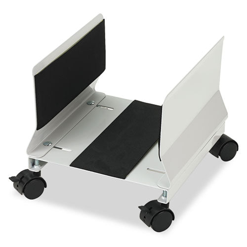 Metal Mobile Cpu Stand, 10.25w X 10.63d X 9.75h, Light Gray