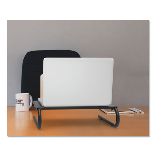 Metal Monitor Riser, 14 5-8 X 9 1-4 X 4, Black