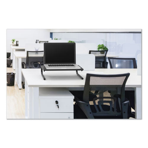 Metal Monitor Riser, 14 5-8 X 9 1-4 X 4, Black