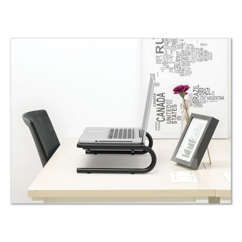 Metal Monitor Riser, 14 5-8 X 9 1-4 X 4, Black