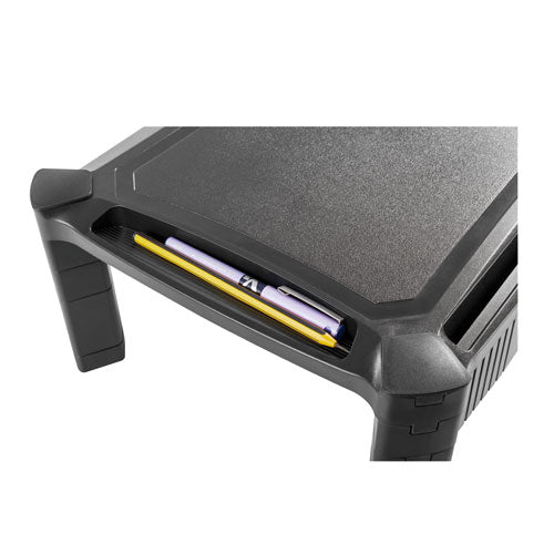 Large Monitor Stand With Cable Management And Drawer, 18 3-8" X 13 5-8" X 5"