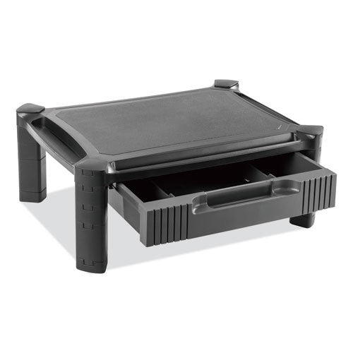 Large Monitor Stand With Cable Management And Drawer, 18 3-8" X 13 5-8" X 5"