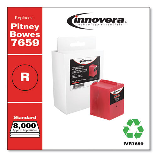 Compatible Red Ink, Replacement For Pitney Bowes 7659, 8000 Page Yield