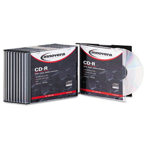Cd-r Discs, 700mb-80min, 52x, Spindle, Silver, 100-pack