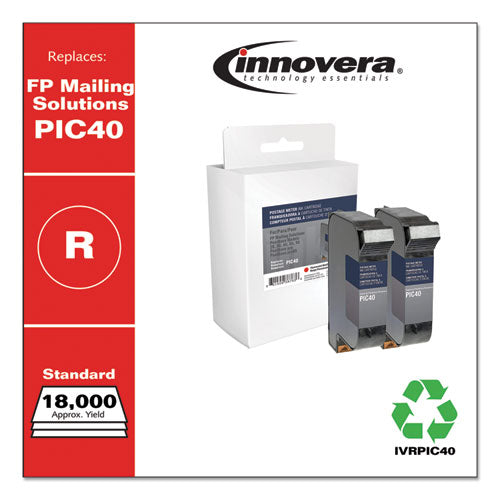Compatible Red Postage Meter Ink, Replacement For Fp Mailing Solutions Pic40, 18,000 Page-yield, 2-pack