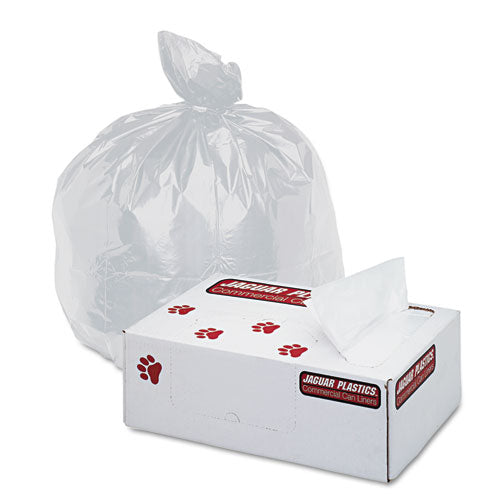 Industrial Strength Commercial Can Liners Flat Pack, 60 Gal, 16 Microns, 38" X 60", Natural, 100-carton