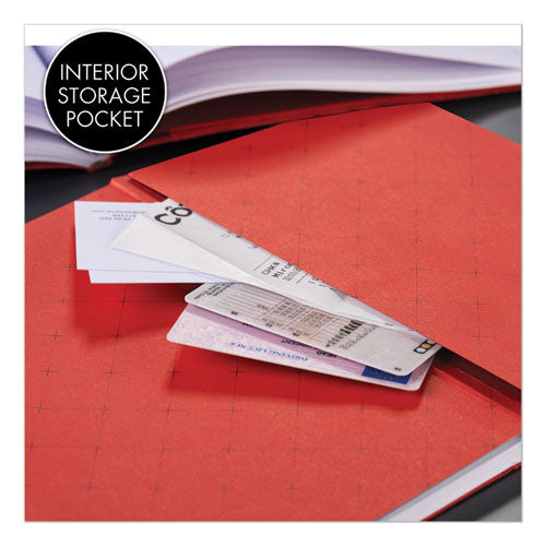 Flexible Casebound Notebooks, 1 Subject, Wide-legal Rule, Black-red Cover, 9.88 X 7, 72 Sheets