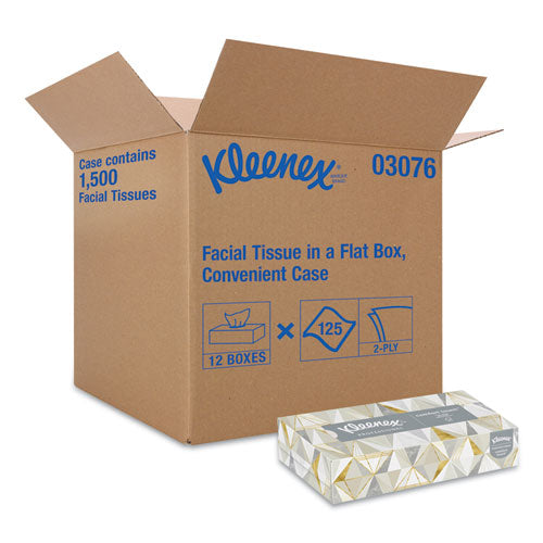 White Facial Tissue, 2-ply, 125 Sheets-box, 12 Boxes-carton