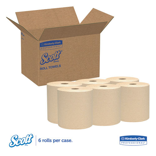 Essential Hard Roll Towels, 1.5" Core, 8 X 800ft, Natural, 12 Rolls-carton