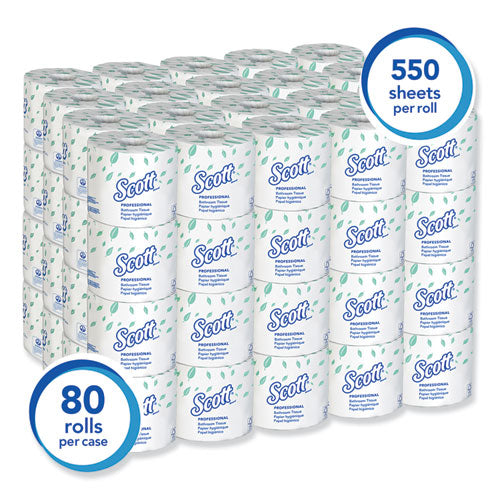 Essential Standard Roll Bathroom Tissue, Septic Safe, 2-ply, White, 550 Sheets-roll