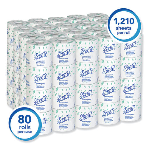 Essential Standard Roll Bathroom Tissue, Septic Safe, 1-ply, White, 1210 Sheets-roll, 80 Rolls-carton