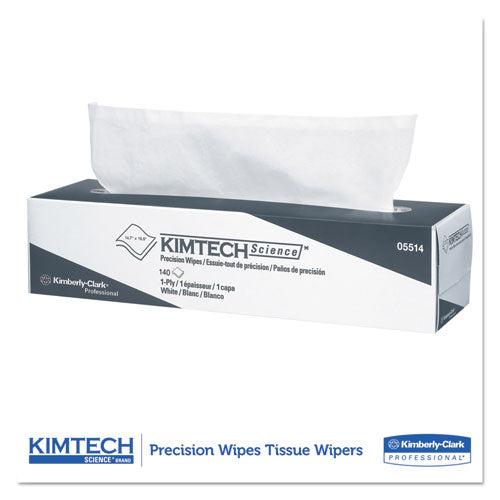 Precision Wiper, Pop-up Box, 1-ply, 14 7-10" X 16 3-5" White, 140-box