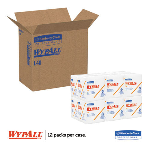 L40 Towels, 1-4 Fold, White, 12.5x12, 56-pack, 12 Packs-carton