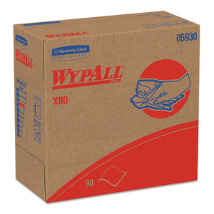 X80 Cloths With Hydroknit, 9.1 X 16.8, Red, Pop-up Box, 80-box, 5 Box-carton