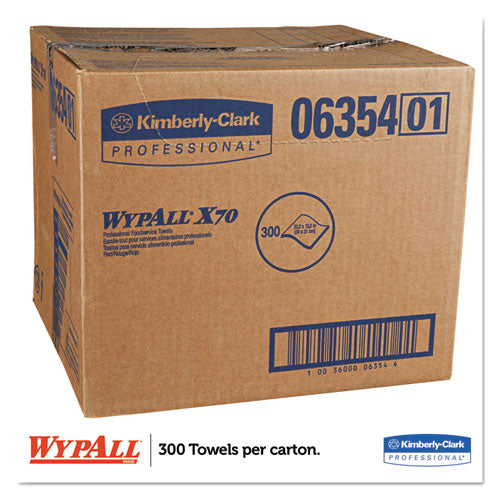 X70 Wipers, 12 1-2 X 23 1-2, Red, 300-box