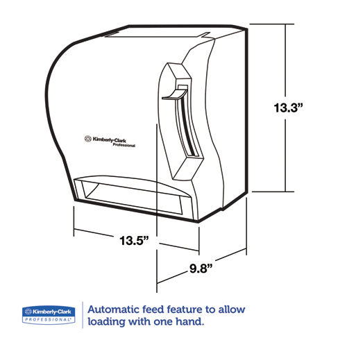 Lev-r-matic Roll Towel Dispenser, 13 3-10w X 9 4-5d X 13 1-2h, Smoke