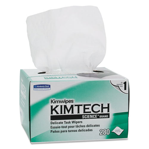 Kimwipes, Delicate Task Wipers, 1-ply, 4 2-5 X 8 2-5, 280-box,16800-ct