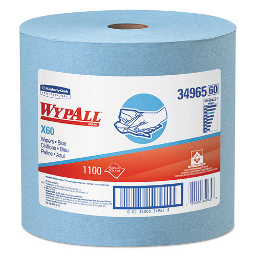 X60 Cloths, Jumbo Roll, 12 1-2 X 13 2-5, Blue, 1100-roll