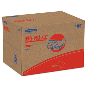 X80 Cloths, Brag Box, Hydroknit, Blue, 12 1-2 X 16 4-5, 160 Wipers-carton