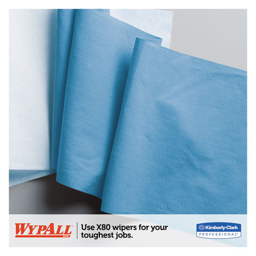 X80 Cloths, Brag Box, Hydroknit, Blue, 12 1-2 X 16 4-5, 160 Wipers-carton