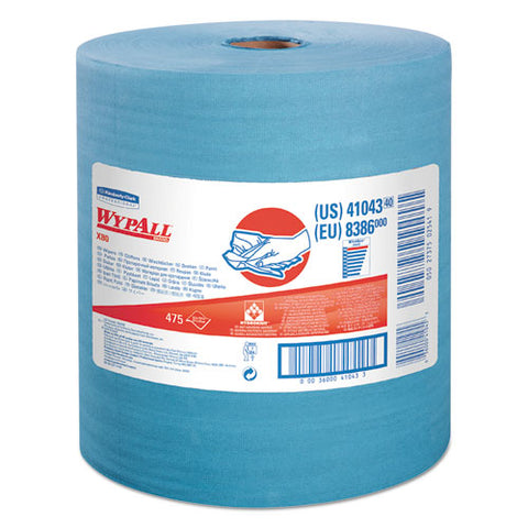 X80 Cloths With Hydroknit, Jumbo Roll, 12 1-2 X 13 2-5, Blue, 475-roll