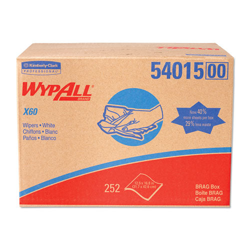 X60 Cloths, 1-4 Fold, 12 1-2 X 10, White, 70-pack, 8 Packs-carton