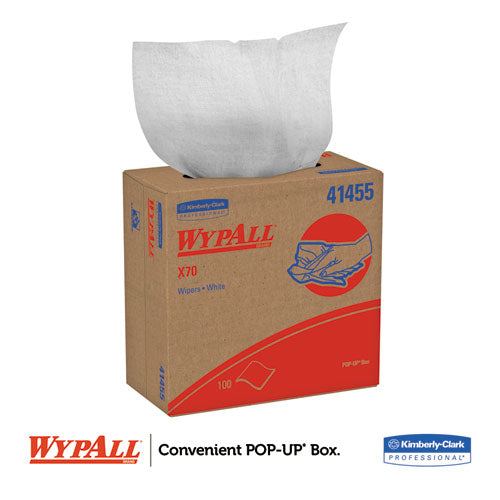 X70 Cloths, Pop-up Box, 9 1-10 X 16 4-5, White, 100-box, 10 Boxes-carton