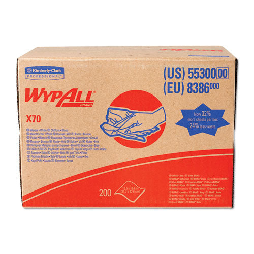 X70 Cloths, Jumbo Roll, 12 1-2 X 13 2-5, Blue, 870-roll