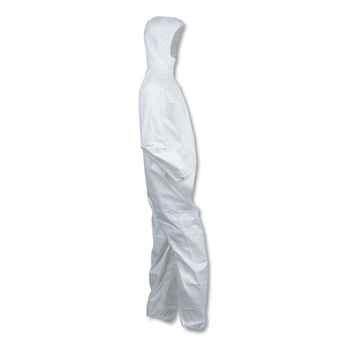 A40 Elastic-cuff And Ankle Hooded Coveralls, White, Large, 25-carton