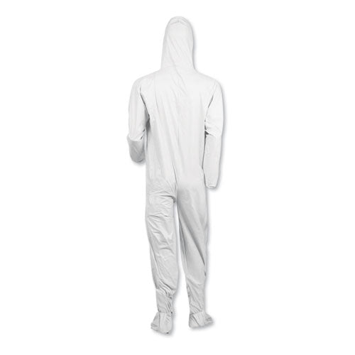 A40 Elastic-cuff, Ankle, Hood And Boot Coveralls, Large, White, 25-carton