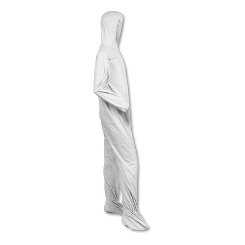 A40 Elastic-cuff, Ankle, Hood And Boot Coveralls, X-large, White, 25-carton