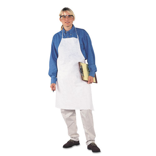 A40 Liquid-particle Protection Apron, Film Laminate, White, 28 X 40, 100-carton