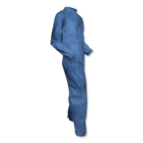 A60 Elastic-cuff, Ankle & Back Coveralls, Blue, Large, 24-case