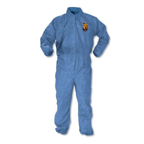 A60 Elastic-cuff, Ankle & Back Coveralls, Blue, Large, 24-case