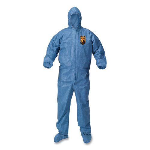 A65 Hood & Boot Flame-resistant Coveralls, Blue, 2x-large, 25-carton