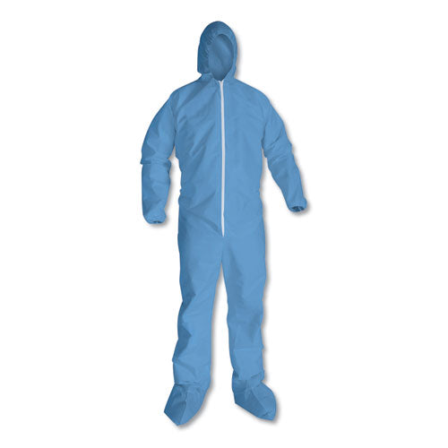 A65 Hood & Boot Flame-resistant Coveralls, Blue, 2x-large, 25-carton