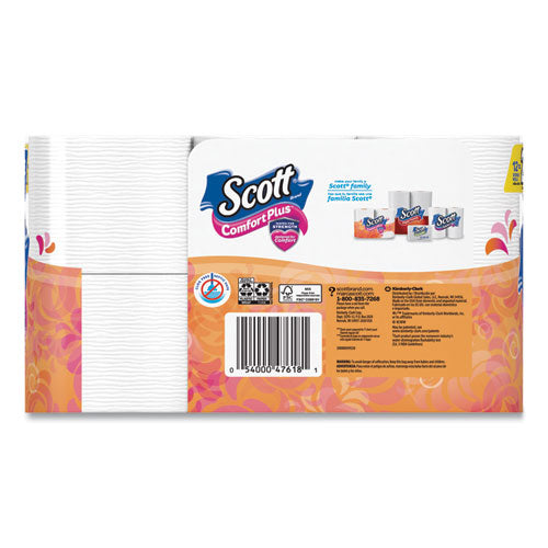 Comfortplus Toilet Paper, Double Roll, Bath Tissue, Septic Safe, 1-ply, White, 231 Sheets-roll, 12 Rolls-pack