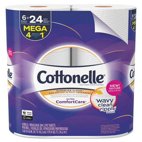 Ultra Comfortcare Toilet Paper, Septic Safe, 2-ply, 284 Sheets-roll, 6 Rolls-pack, 36 Rolls-carton