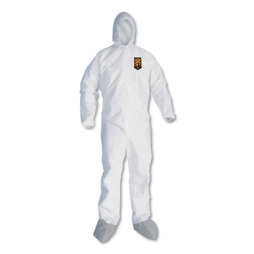 A45 Liquid-particle Protection Surface Prep-paint Coveralls, 4xl, White, 25-ct