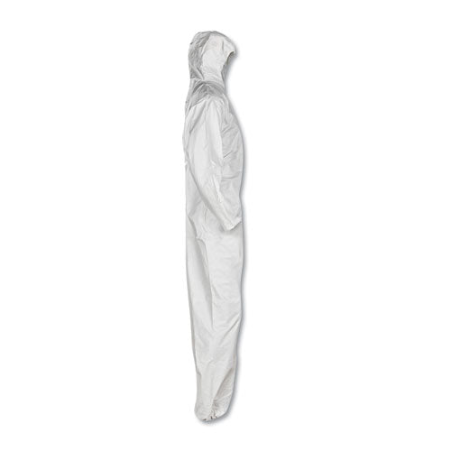 A20 Elastic Back, Cuff And Ankles Hooded Coveralls, 4x-large, White, 20-carton