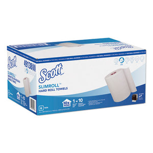 Control Slimroll Towels, 8" X 580 Ft, White-pink Core,small Business, 6 Rolls-ct