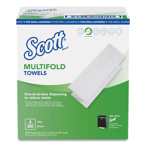 Multi-fold Paper Towels, 9.2 X 9.4, White, 250-pack, 8 Packs-carton