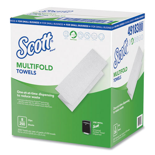 Multi-fold Paper Towels, 9.2 X 9.4, White, 250-pack, 8 Packs-carton