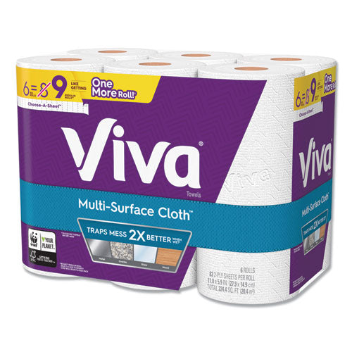 Multi-surface Cloth Choose-a-sheet Paper Towels 1-ply, 11 X 5.9, White, 83 Sheets-roll, 6 Rolls-pack, 4 Packs-carton